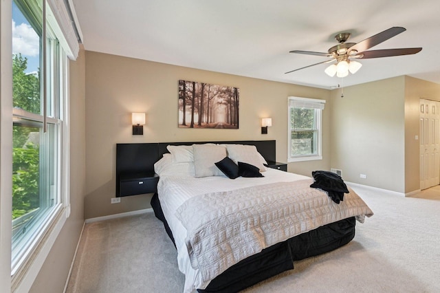2313 Modaff Rd, Naperville, IL 60565 - bedroom featuring carpet flooring, baseboards, and a ceiling fan