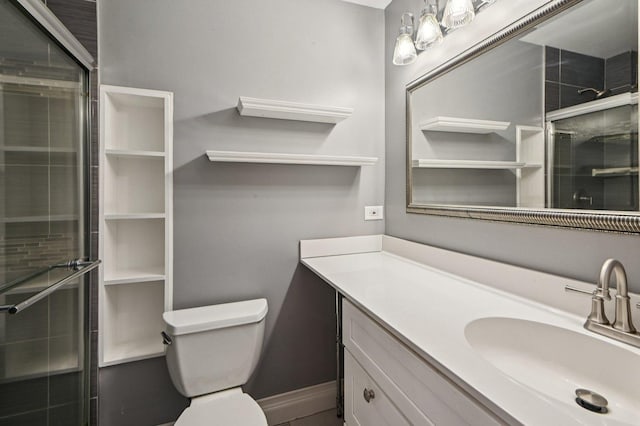 2313 Modaff Rd, Naperville, IL 60565 - full bath featuring vanity, a tile shower, and toilet