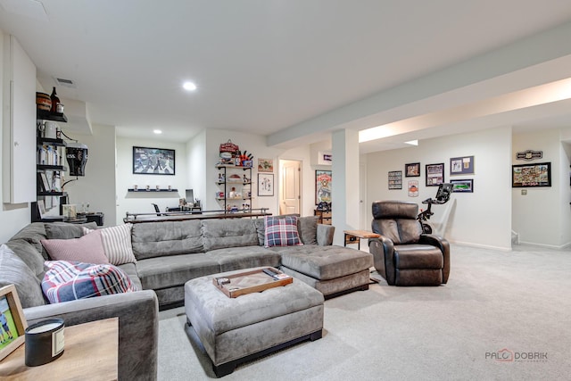769 N Winchester Dr, Palatine, IL 60067 - carpeted living room with recessed lighting and baseboards