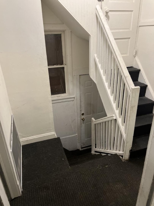 8950 S Bishop St, Chicago, IL 60620 - stairway featuring carpet flooring
