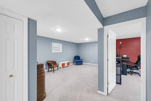 1803 Galena St, Urbana, IL 61802 - living area with carpet flooring and an office area