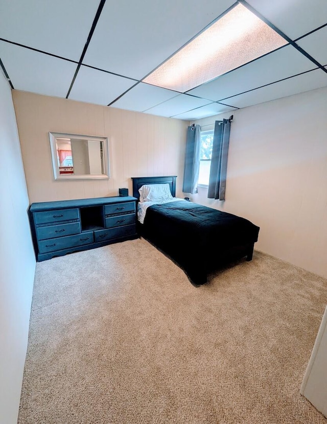 100 Watson Ave, Oglesby, IL 61348 - carpeted bedroom featuring a paneled ceiling