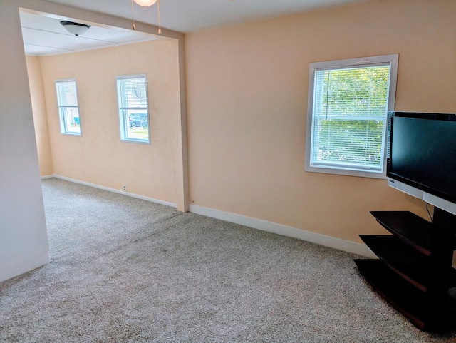 100 Watson Ave, Oglesby, IL 61348 - unfurnished living room with plenty of natural light, carpet floors, and baseboards