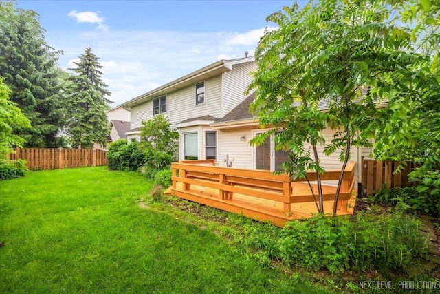 2556 Leach Dr, Naperville, IL 60564 - rear view of house featuring a wooden deck