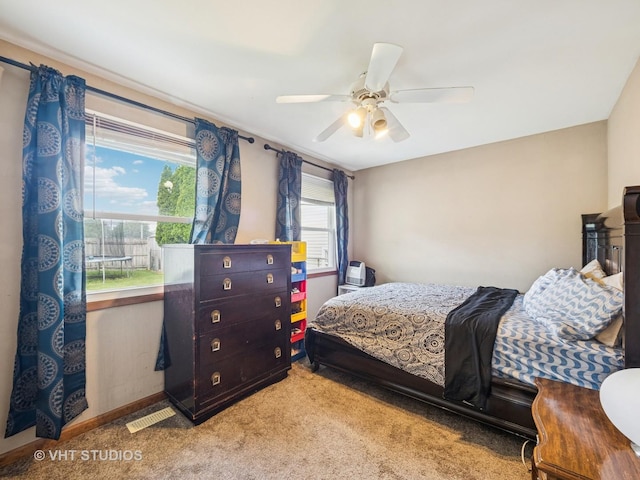 2136 N Westmoreland Dr, Palatine, IL 60074 - bedroom featuring light colored carpet and ceiling fan