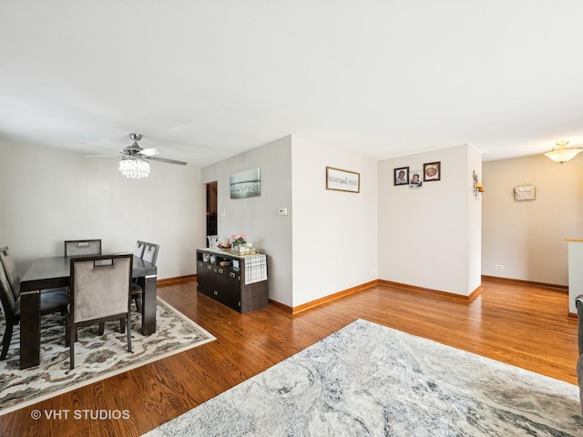 2136 N Westmoreland Dr, Palatine, IL 60074 - dining space featuring wood finished floors and a ceiling fan