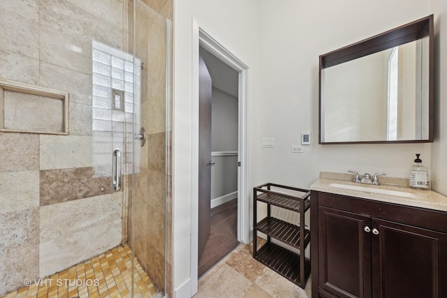 3342 S Giles Ave, Chicago, IL 60616 - bathroom featuring a shower stall and vanity