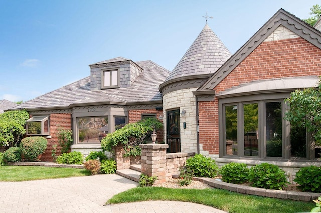 1902 N 77th Ct, Elmwood Park, IL 60707 - view of front of home featuring a high end roof and brick siding