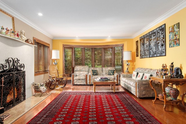 1902 N 77th Ct, Elmwood Park, IL 60707 - living area with ornamental molding and wood finished floors