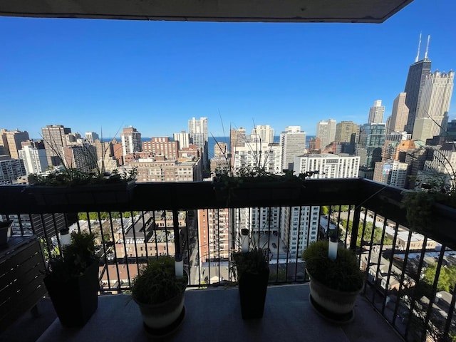 1255 N Sandburg Ter Unit 2912, Chicago, IL 60610 - balcony with a skyline view
