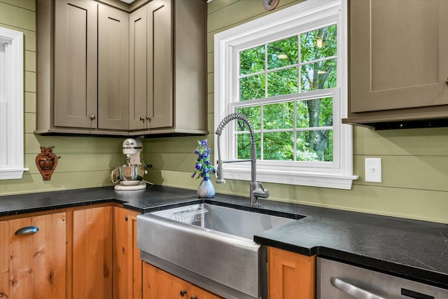 2804 E Concord Rd, Urbana, IL 61802 - kitchen featuring plenty of natural light, dishwasher, and dark countertops