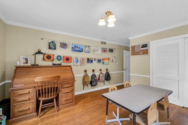 2804 E Concord Rd, Urbana, IL 61802 - home office featuring ornamental molding and wood finished floors