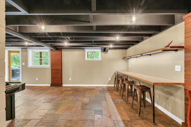 2804 E Concord Rd, Urbana, IL 61802 - below grade area with stone tile flooring and healthy amount of natural light