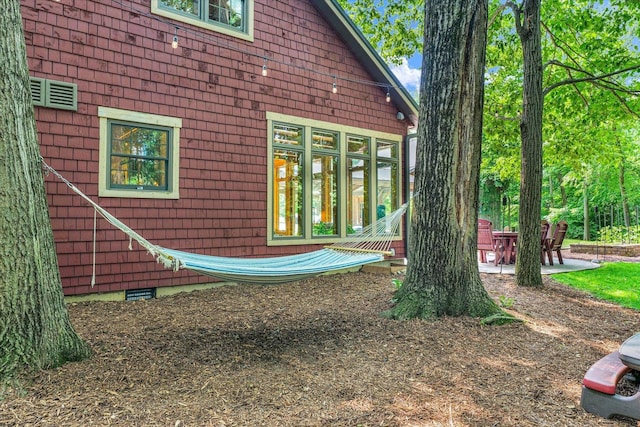 2804 E Concord Rd, Urbana, IL 61802 - view of side of property featuring a patio and crawl space
