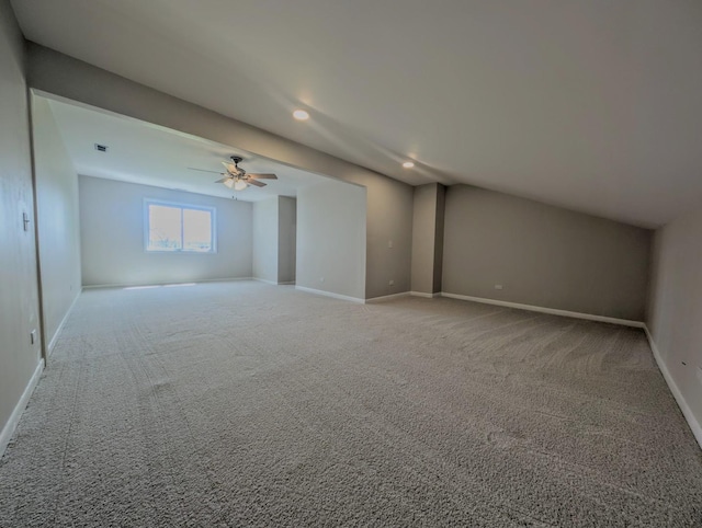 235 E Manchester Dr, Wheeling, IL 60090 - carpeted empty room featuring a ceiling fan and recessed lighting