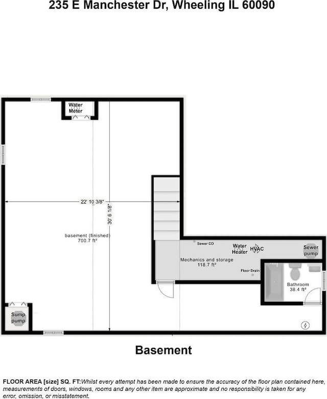 235 E Manchester Dr, Wheeling, IL 60090 - view of property floor plan