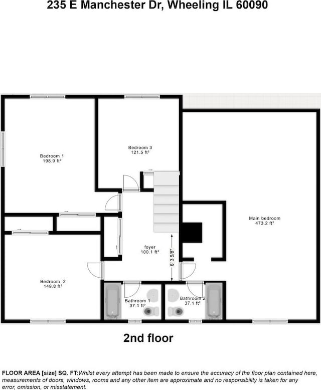 235 E Manchester Dr, Wheeling, IL 60090 - view of floor plan / room layout