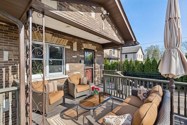 1424 Glencoe Ave, Highland Park, IL 60035 - wooden porch with outdoor lounge area