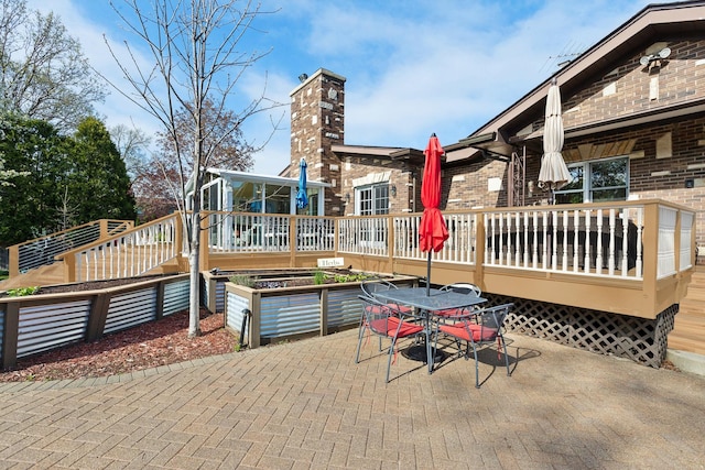 1424 Glencoe Ave, Highland Park, IL 60035 - view of patio featuring a deck and outdoor dining area