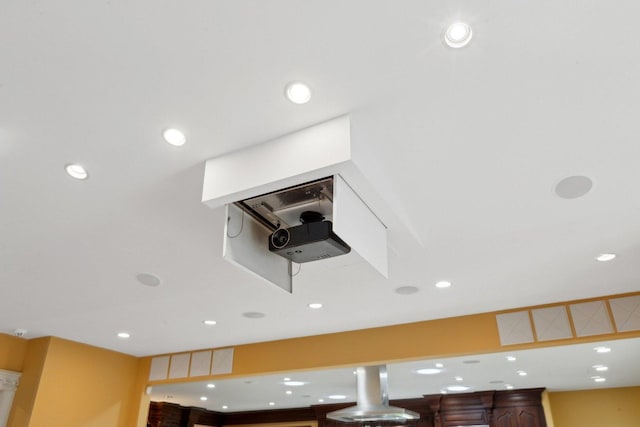1424 Glencoe Ave, Highland Park, IL 60035 - detailed view of island range hood and recessed lighting