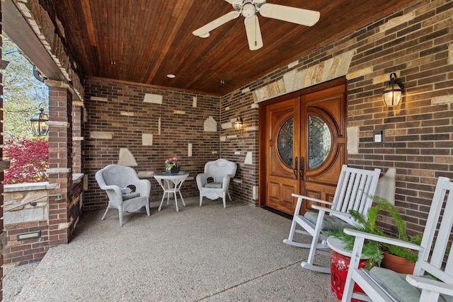 1424 Glencoe Ave, Highland Park, IL 60035 - view of patio featuring a ceiling fan