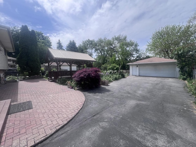 7011 Avon Ave, Oak Lawn, IL 60453 - view of patio with a gazebo and a detached garage