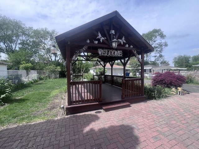 7011 Avon Ave, Oak Lawn, IL 60453 - view of patio / terrace featuring a gazebo