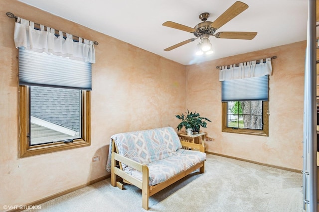 1021 Oxford St, Downers Grove, IL 60516 - sitting room with carpet flooring and ceiling fan