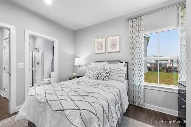 2093 Squire Cir, Yorkville, IL 60560 - bedroom featuring wood finished floors, baseboards, and connected bathroom