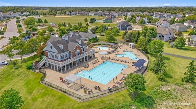 2093 Squire Cir, Yorkville, IL 60560 - aerial view of residential area featuring a pool