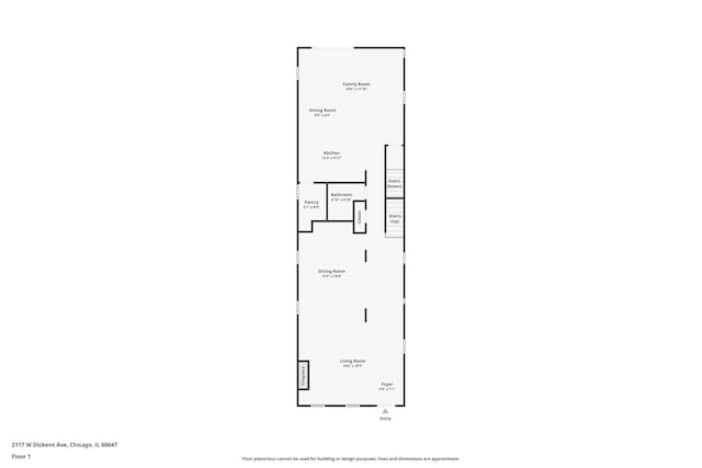2117 W Dickens Ave, Chicago, IL 60647 - floor plan / room layout