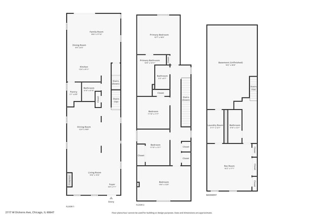2117 W Dickens Ave, Chicago, IL 60647 - room layout