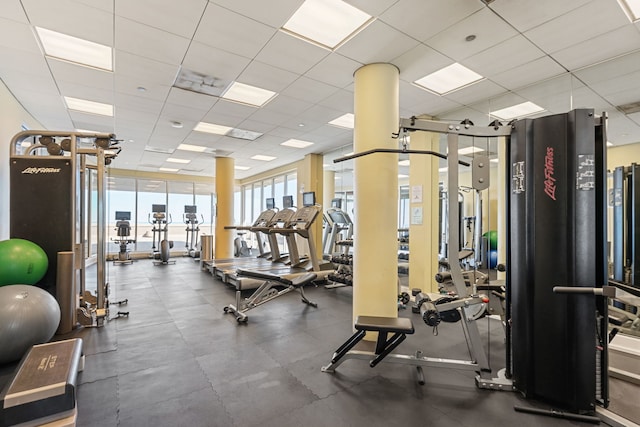 1515 S Prairie Ave Unit 1016, Chicago, IL 60605 - gym with a drop ceiling