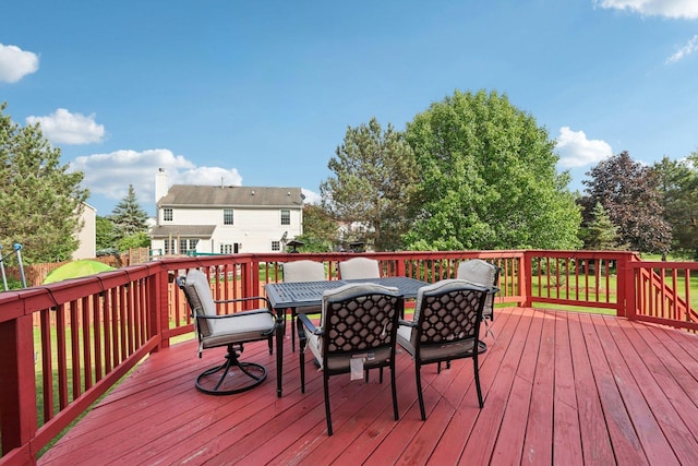 263 Thrush Cir, Lindenhurst, IL 60046 - deck featuring outdoor dining area