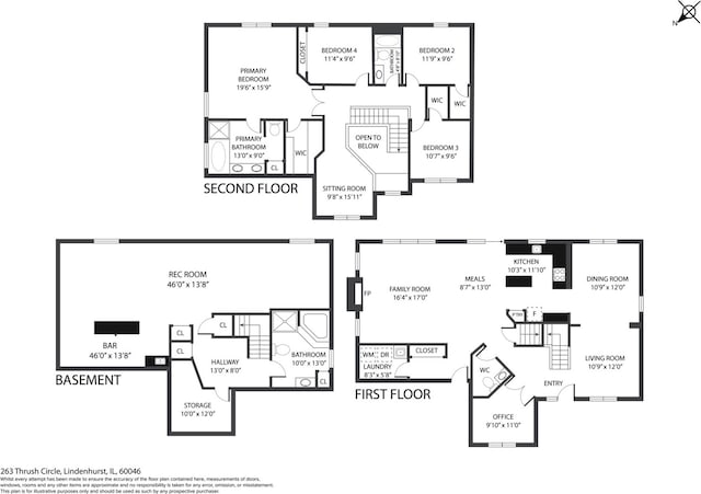 263 Thrush Cir, Lindenhurst, IL 60046 - home floor plan
