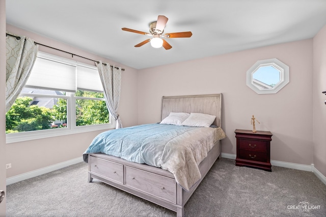 2417 Wentworth Ln, Aurora, IL 60502 - carpeted bedroom featuring baseboards and a ceiling fan
