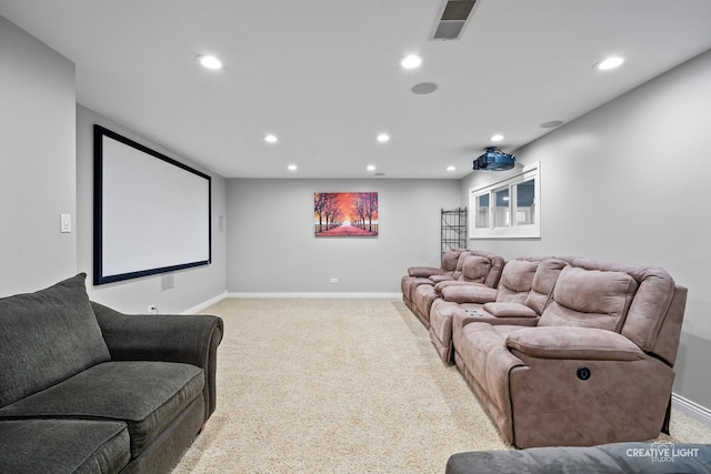 2417 Wentworth Ln, Aurora, IL 60502 - carpeted home theater room featuring recessed lighting and baseboards