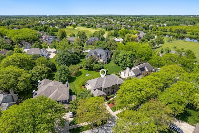 2417 Wentworth Ln, Aurora, IL 60502 - aerial view of residential area featuring a large body of water