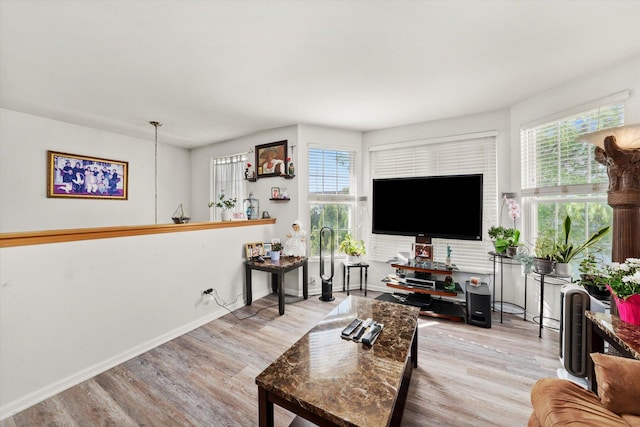 46 Harmony Ln, Romeoville, IL 60446 - living area featuring wood finished floors and baseboards
