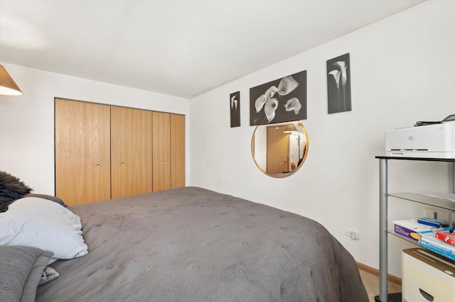 46 Harmony Ln, Romeoville, IL 60446 - carpeted bedroom featuring a closet and baseboards