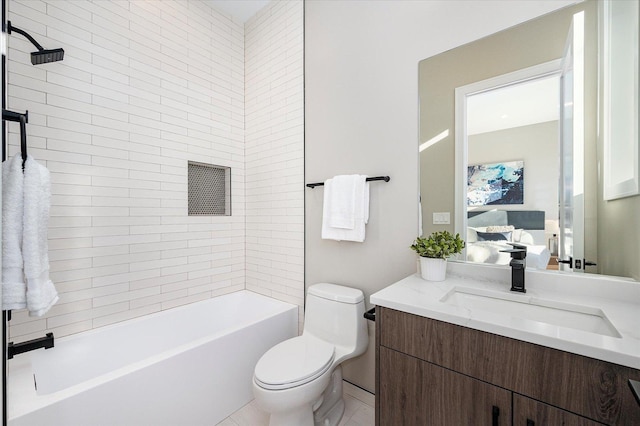 1636 W Wolfram St, Chicago, IL 60657 - bathroom featuring vanity, toilet, and bathtub / shower combination