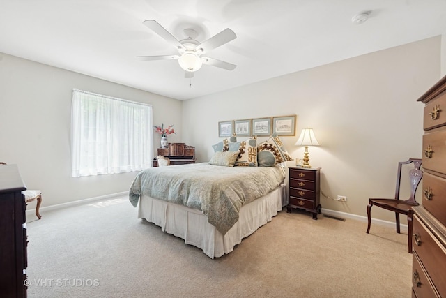 13922 Steepleview Ln, Lemont, IL 60439 - bedroom with light colored carpet and ceiling fan
