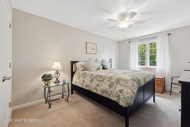 13922 Steepleview Ln, Lemont, IL 60439 - bedroom with light colored carpet and a ceiling fan