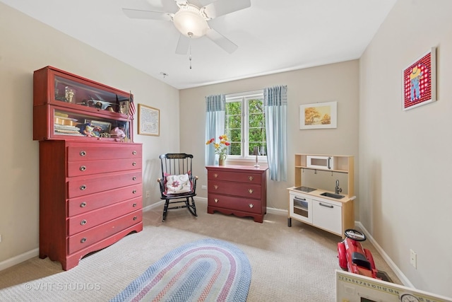 13922 Steepleview Ln, Lemont, IL 60439 - bedroom featuring light carpet and ceiling fan