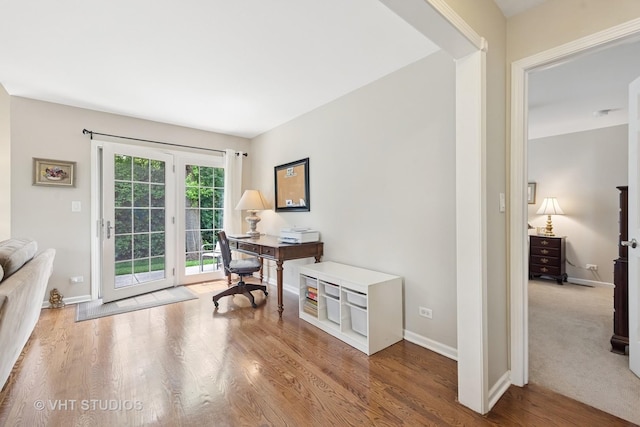 13922 Steepleview Ln, Lemont, IL 60439 - office area with wood finished floors and baseboards
