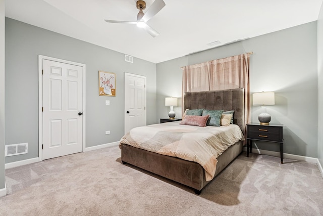 2309 W Chicago Ave Unit 1, Chicago, IL 60622 - bedroom with light carpet, baseboards, and a ceiling fan