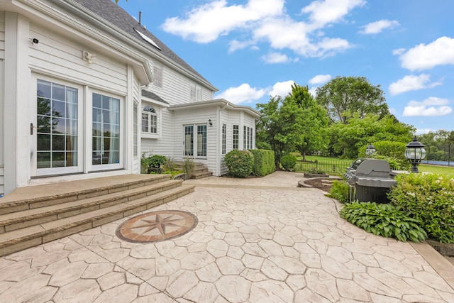499 Waubonsee Cir, Oswego, IL 60543 - view of patio with a grill