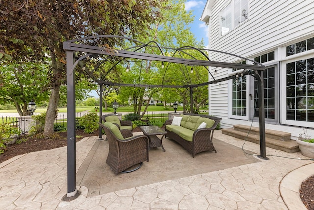 499 Waubonsee Cir, Oswego, IL 60543 - view of patio featuring outdoor lounge area