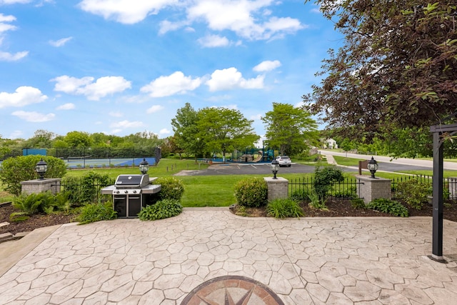 499 Waubonsee Cir, Oswego, IL 60543 - view of patio featuring area for grilling