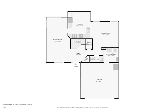 4801 Bordeaux Dr, Lake In The Hills, IL 60156 - property floor plan